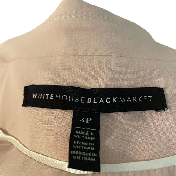 NWT White House Black Market Women's Bush Pink Double Breasted Blazer, Size 4P - Picture 10 of 14